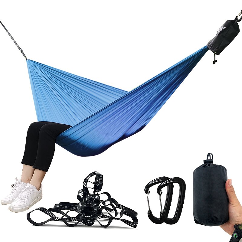 Cheap Goat Tents Portable Hammock Outdoor Garden Sports Home Travel Camping Swing Stripe Canvas Hang Bed Hammock Tents 